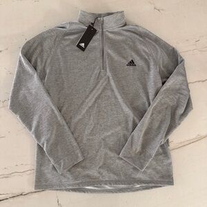 Adidas Gray Mid-Weight Quarter Zip Pullover Golf XL NWT